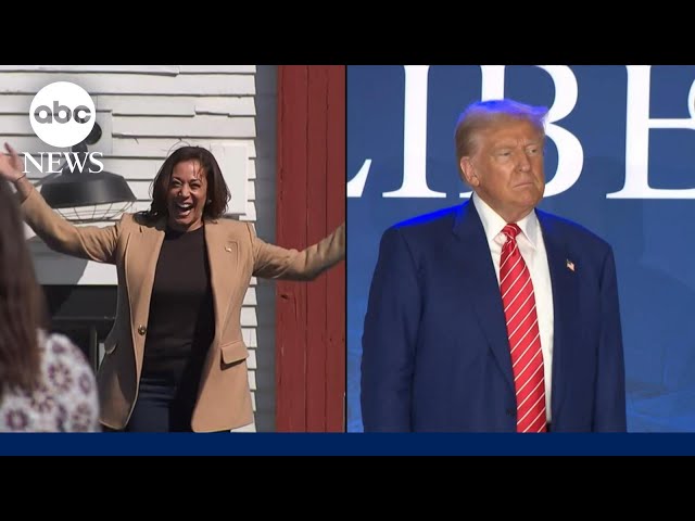 ⁣Trump holds town hall, Kamala Harris campaigns in New Hampshire ahead of ABC News debate