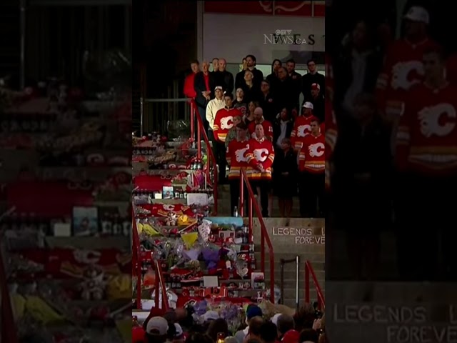 ⁣Calgary Flames hold vigil for Gaudreau brothers