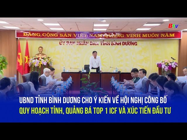 ⁣Bình Dương cho ý kiến về hội nghị công bố quy hoạch tỉnh, quảng bá top 1 ICF và xúc tiến đầu tư