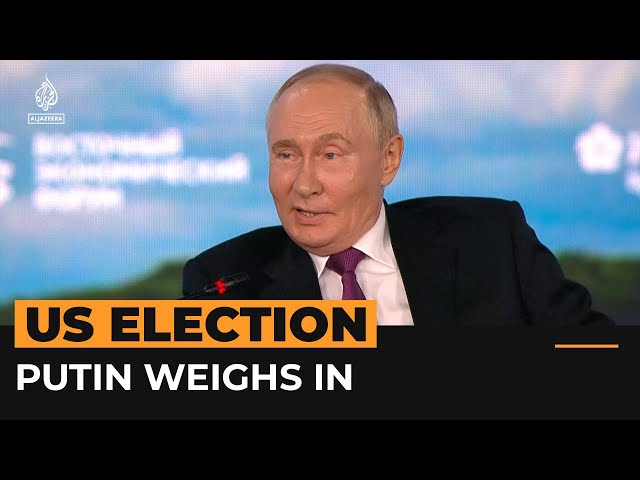 ⁣Putin says Russia will 'support' Harris in US election | Al Jazeera Newsfeed