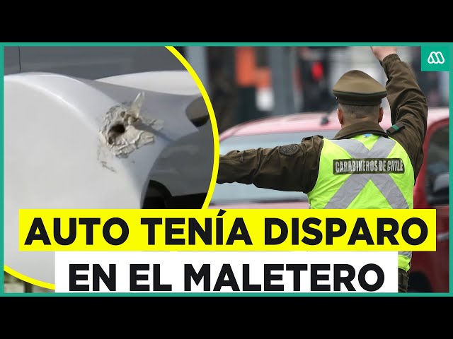 ⁣Sorpresa en fiscalización: Auto controlado tenía un balazo en el maletero