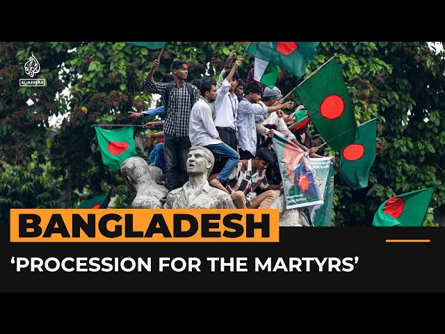 ⁣Bangladesh ‘procession for the martyrs’ marks one month since PM’s ouster | AJ #Shorts