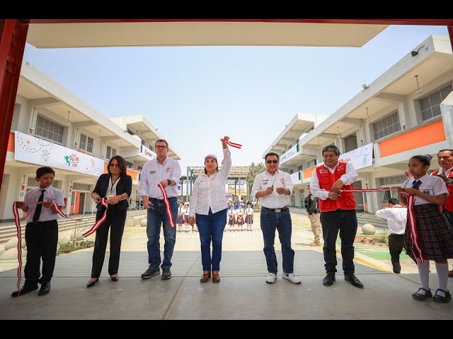 Presidenta Boluarte inaugura colegio Bicentenario en Piura