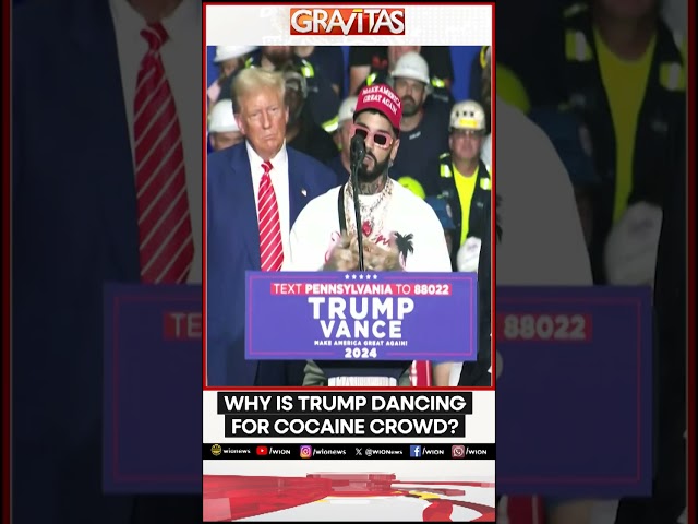 ⁣Trump uses dance moves, cocaine talk to appeal to young voters. Can he overcome Harris' lead?