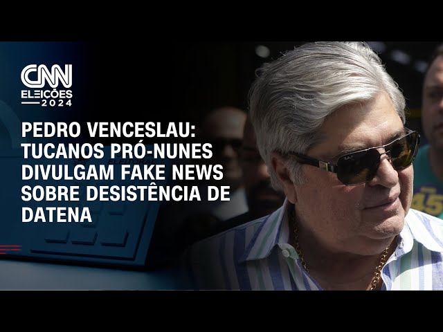 ⁣Pedro Venceslau: Tucanos pró-nunes divulgam fake news sobre desistência de Datena | CNN 360º