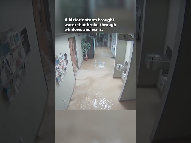 ⁣Historic flood devastates library, damages books and artifacts #Shorts