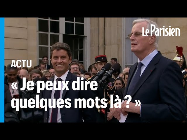 Passation de pouvoirs à Matignon : Michel Barnier lance un petit tacle à Gabriel Attal