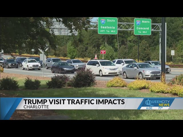 ⁣I-85 will be closed in north Charlotte during Trump’s visit Friday