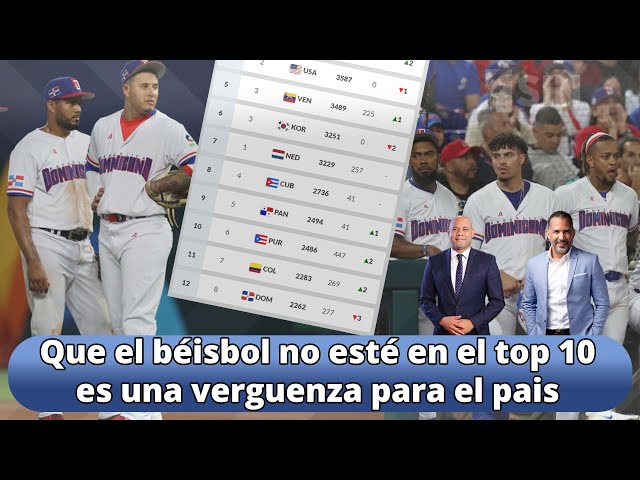 ⁣El último ranking mundial de béisbol puso a RD en el lugar número 12 ¿A quién culpamos?