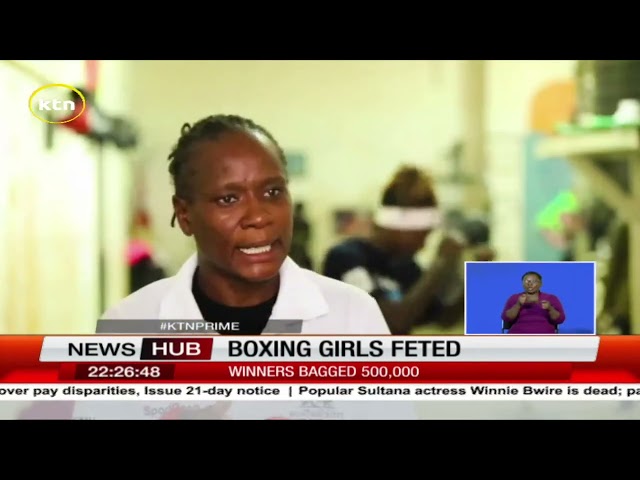 ⁣Box girls Kenya win gold award Tujiamini