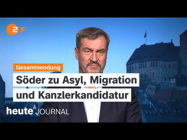 ⁣heute journal vom 05.09.2024 Schusswechsel in München, Asylrecht, Söder zur K-Frage