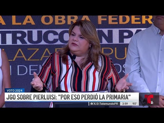 ⁣Jenniffer González le sale al paso a Pierluisi y Dalmau