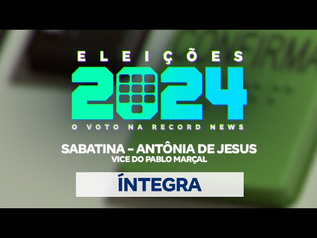 ⁣O Voto na Record News - Sabatina com Antônia de Jesus (vice do Pablo Marçal) - 05/09/2024