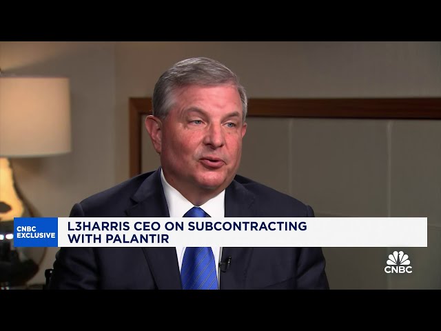 ⁣L3Harris CEO on subcontracting with Palantir, global geopolitical risks and defense sector outlook