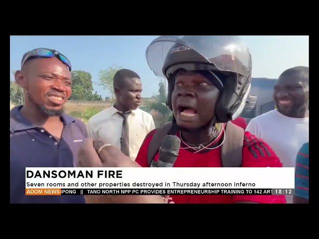 ⁣Dansoman Fire: Seven rooms and other properties destroyed in Thursday afternoon Inferno - Adom News