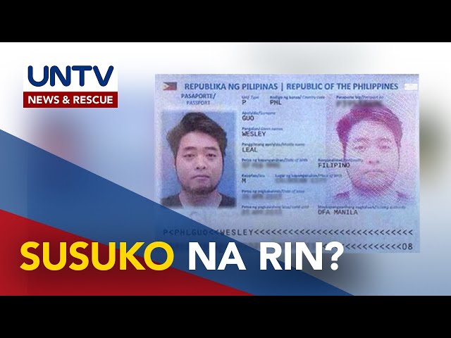 ⁣Posibleng pagsuko ni Wesley Guo, ipinapaalam na sa local authorities - Atty. David