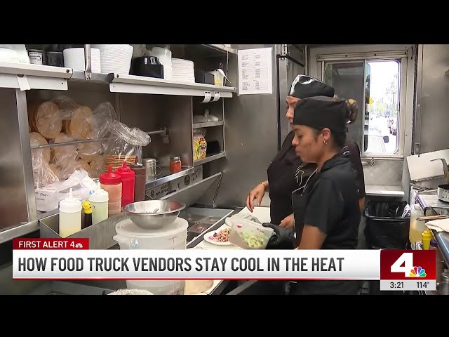 ⁣How food vendors cope with heat amid dangerous weather