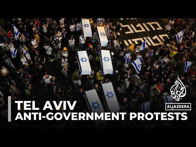 ⁣Israel anti-government rally: Protesters demand deal to secure release of captives