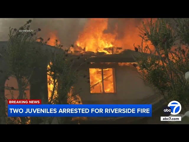 ⁣2 teens arrested in Riverside brush fire that destroyed several homes