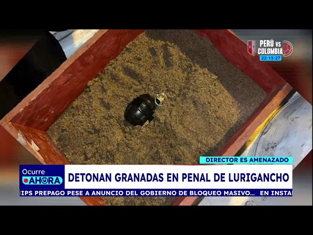 ⁣Detonan granadas de guerra en penal de Lurigancho como amenaza al director