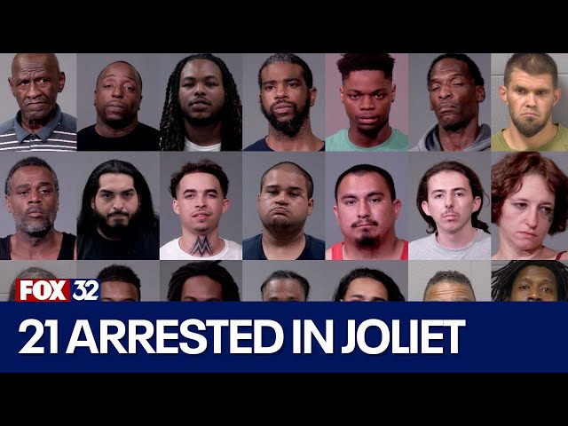 Joliet police arrest 21 in 'Operation Streetsweeper,' targeting guns, drugs, and burglary