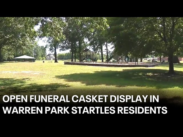 ⁣Open casket spotted at Warren park was part of funeral procession - police say