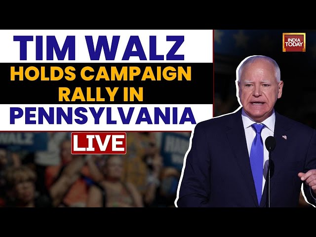 ⁣Tim Walz LIVE: Governor Tim Walz Holds A Campaign Rally At Erie, Pennsylvania | US Election LIVE