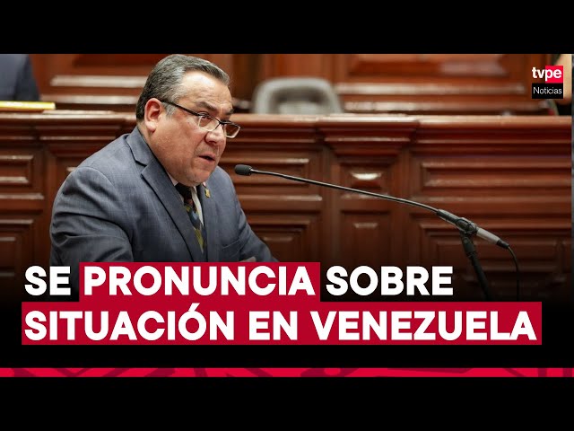 Premier Gustavo Adrianzén: “No reconocemos los resultados anunciados en Venezuela”