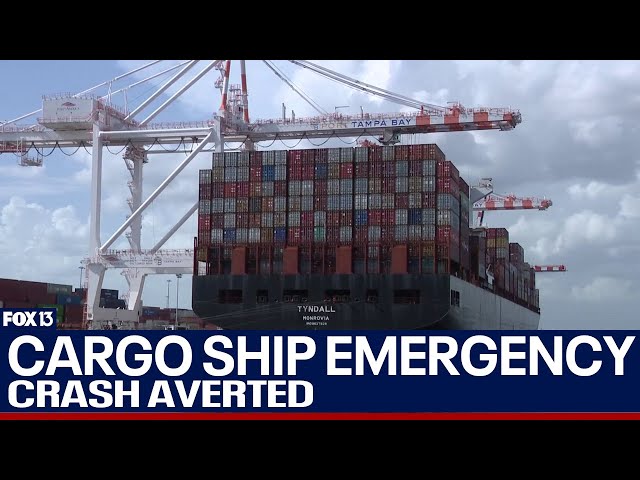 ⁣Cargo ship emergency at Port Tampa Bay