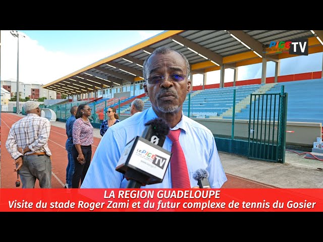 ⁣Région Guadeloupe : Visite du stade Roger Zami et du futur complexe de tennis du Gosier