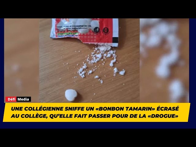 ⁣Une collégienne sniffe un «bonbon tamarin» écrasé au collège, qu’elle fait passer pour de la drogue