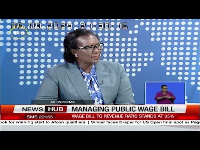 ⁣Managing public wage bill: SRC Chairperson Lyn Mengich explains the wage bill to revenue ratio