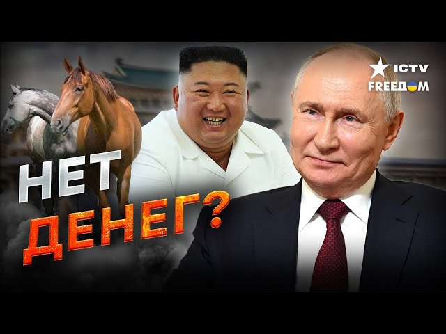 ⁣ПОМЕНЯЛ СНАРЯДЫ на ЛОШАДЕЙ  ПУТИН КЛЯНЧИТ оружие у Ким Чен Ына