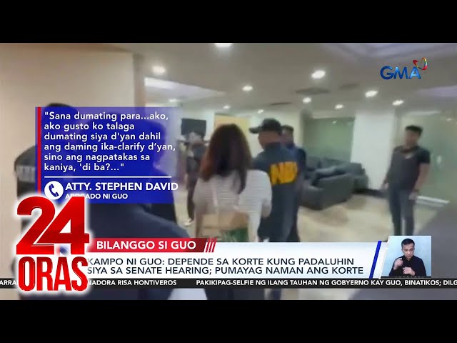 ⁣Kampo ni Guo - Depende sa korte kung padaluhin siya sa Senate hearing; pumayag naman | 24 Oras