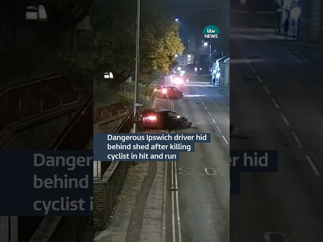 ⁣Dangerous Ipswich driver hid behind shed after killing cyclist in hit and run #itvnews