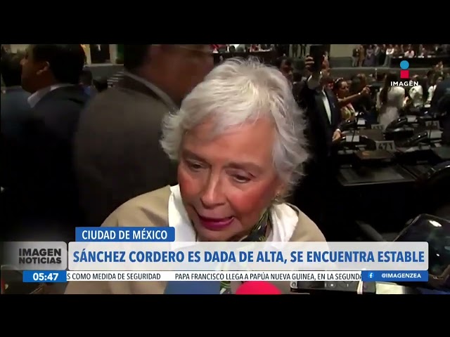 ⁣Olga Sánchez Cordero es dada de alta tras ser sometida a una operación de corazón