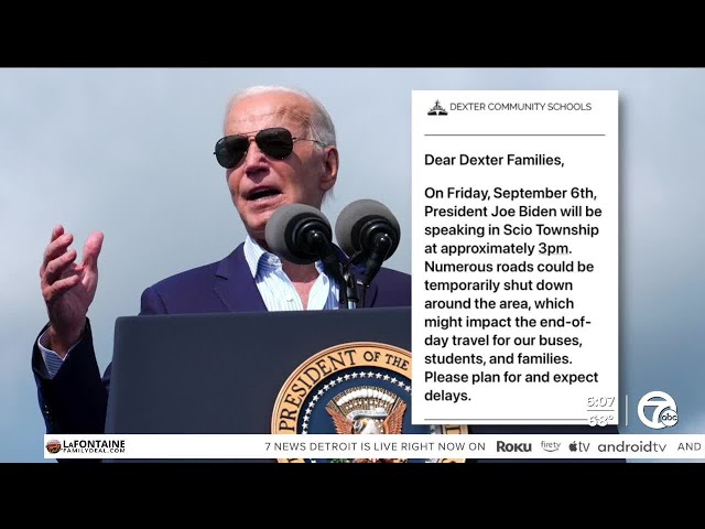 ⁣President Joe Biden set to visit Ann Arbor on Friday