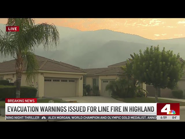 ⁣Evacuation warnings issued after Line Fire grows to 500 acres