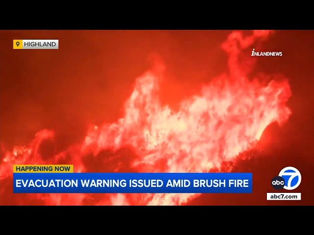 ⁣Line Fire in east Highland prompts evacuation warnings amid heat wave