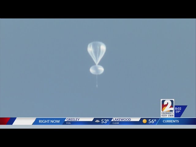 ⁣Strange balloon floats across the Denver metro sky