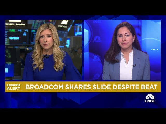 ⁣Broadcom shares slide despite earnings beat