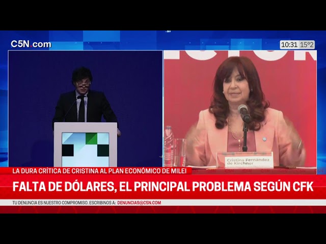 ⁣DURA CRÍTICA de CRISTINA al PLAN ECONÓMICO de MILEI: los DETALLES de la CARTA