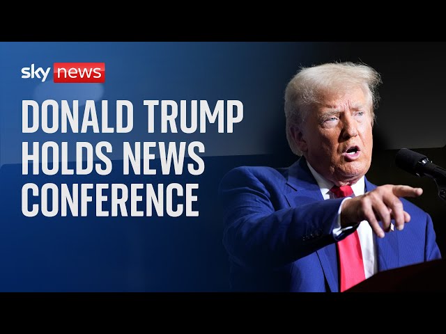 ⁣Watch live: Former US President Donald Trump holds news conference