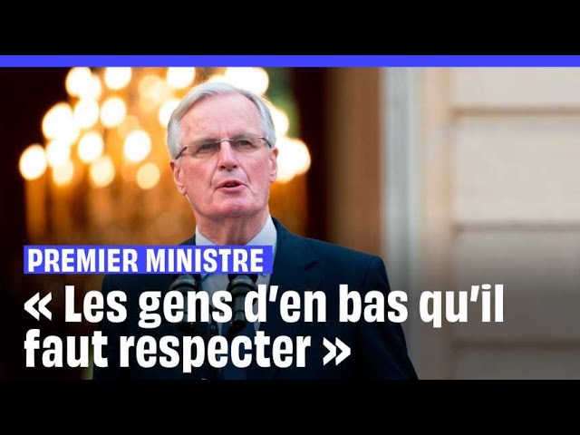 ⁣Premier ministre : « Les gens d'en bas qu'il faut respecter »... Le 1er discours de Michel