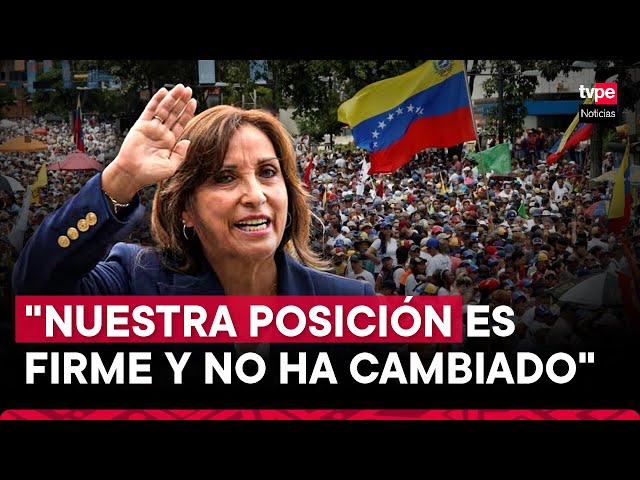 ⁣Presidenta Boluarte: "Nuestra posición sobre lo que pasa en Venezuela es firme y no ha cambiado