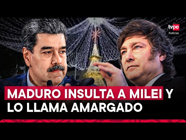 Nicolás Maduro arremetió nuevamente contra Milei por criticar adelanto de Navidad en Venezuela