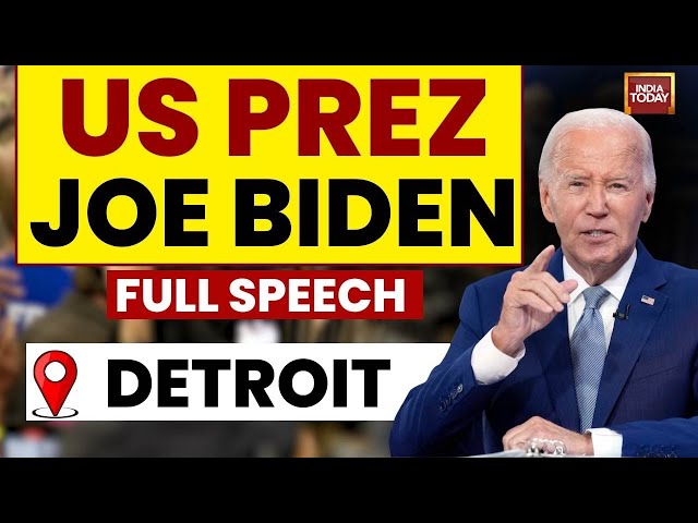 ⁣Biden LIVE: US President Joe Biden Speaks LIVE At Detroit, Michigan | US Election LIVE | India Today