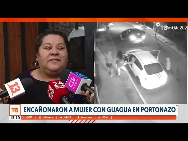 ⁣Violenta encerrona en Quinta Normal: Sujetos apuntaron e intentan golpear a mujer con guagua