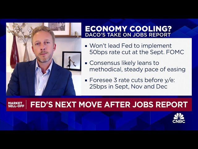 ⁣August jobs report doesn't indicate any form of collapse in the labor market: EY-Parthenon’s Da