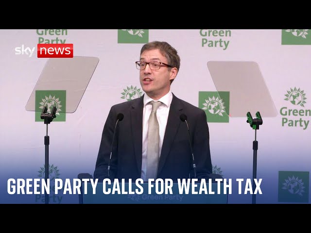 ⁣Green Party to demand wealth tax to 'defend public services'